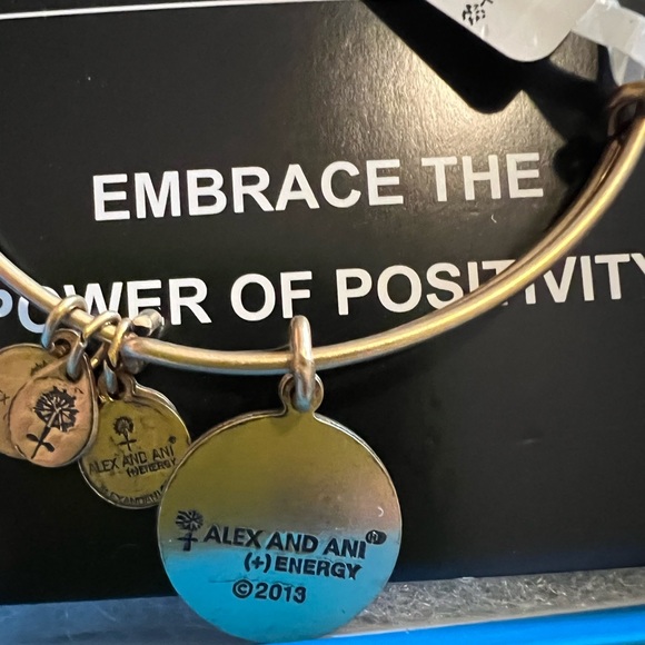 Alex and Ani womens gold "W" bracelet - Picture 2 of 4